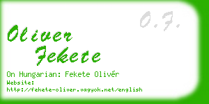 oliver fekete business card